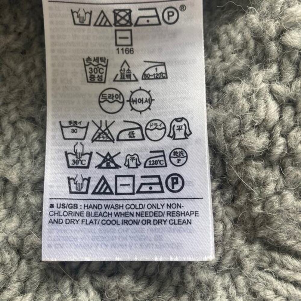 Banana Republic Star Stitch Sweater Women L Gray Crew Pullover Alpaca Wool Blend - Picture 7 of 9